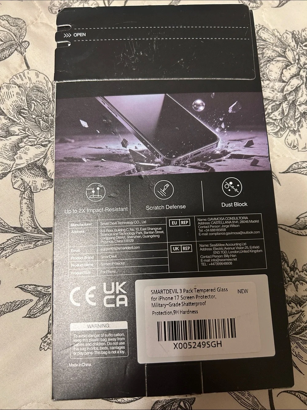 3Pack Screen Protector For I phone 17 optical clear 9H tempered Glass
